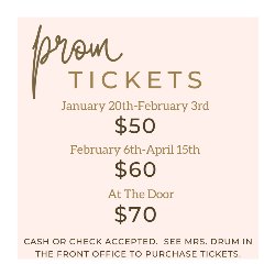 Prom Ticket Info